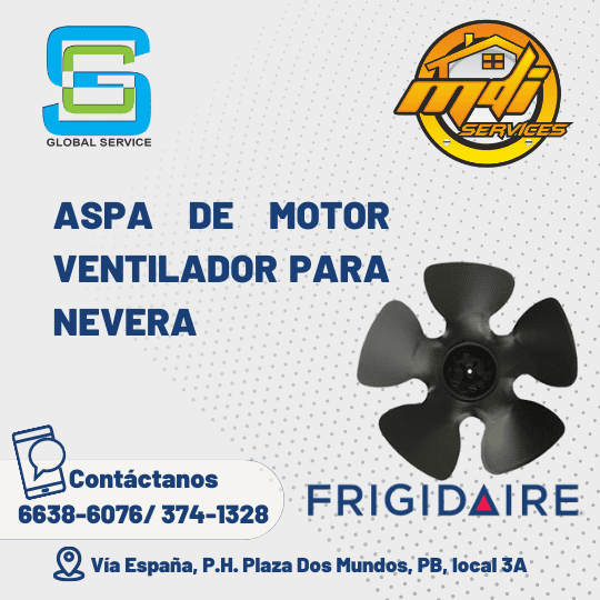 ASPA VENTILADOR NEVERA FRIGIDAIRE 241639502